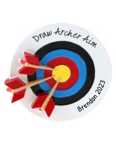Personalized Archery Target Christmas Tree Ornament