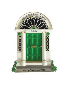 Personalized New Irish Door Christmas Tree Ornament