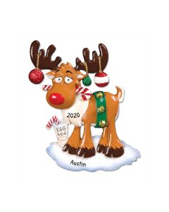Personalized Christmas Moose Ornament 