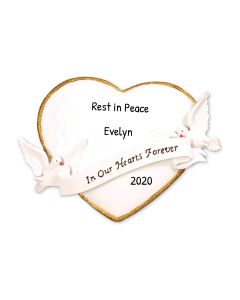Personalized In Our Hearts Forever Christmas Ornament 