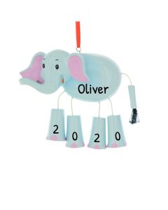 Personalized Elephant Ornament 