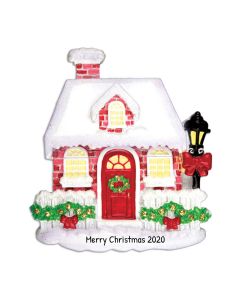 Personalized New Red Brick House Ornament 
