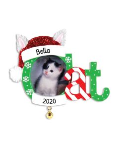 Personalized Cat Frame Christmas Ornament