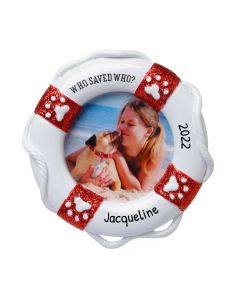Personalized Who Saved Who? Photo Ornament