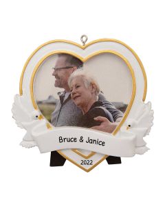 Personalized Memorial Heart Photo Ornament