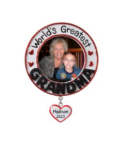 Personalized World's Greatest Grandmother Photo Ornament