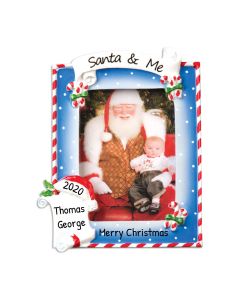 Personalized Santa and Me Picture Frame Ornament