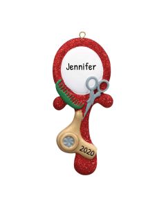 Personalized Hairdresser Mirror Ornament 