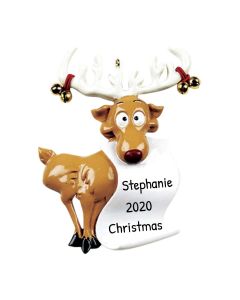 Personalized Reindeer Wish List Ornament