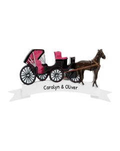 Personalized Horse Carriage Ornament 
