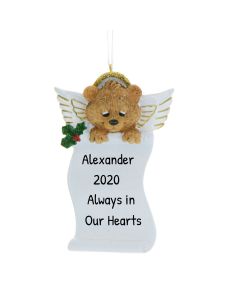 Personalized Angel Bear Ornament 