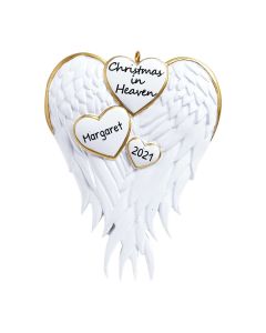 Personalized Wings Memorial Ornament