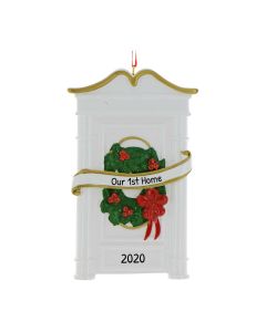 Personalized White Door Ornament 