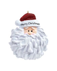 Personalized Glitter Santa Ornament 