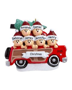 Personalized Family of 6 Bears Ornament 