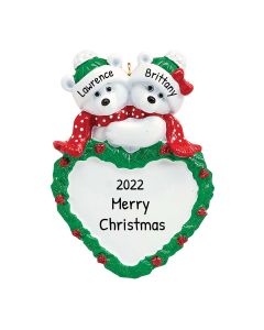Personalized Polar Bear Couple Ornament