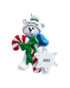 Personalized Baby Polar Bear Ornament