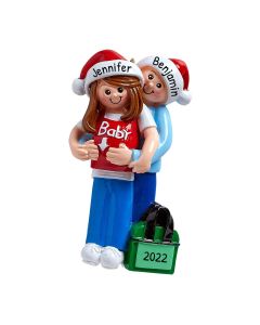 Personalized Expecting Couple Ornament 