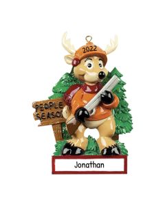 Personalized Hunter Reindeer Ornament 