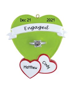 Personalized Engagement Ring Ornament 