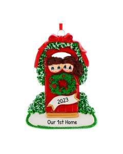 Personalized Front Door Couple Ornament 