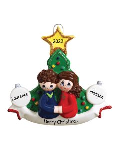 Personalized Christmas Tree Couple Ornament