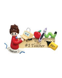 Personalized Teacher's Rule Ornament 