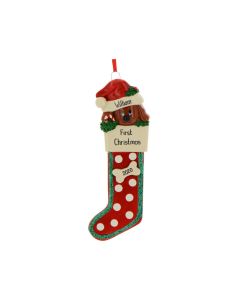 Personalized Doggy Stocking Ornament 
