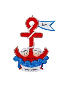 Personalized Anchor Couple Christmas Tree Ornament