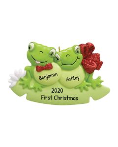 Personalized Frog Pad Family Ornament 