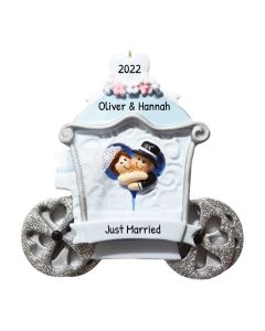 Personalized Wedding Carriage Ornament