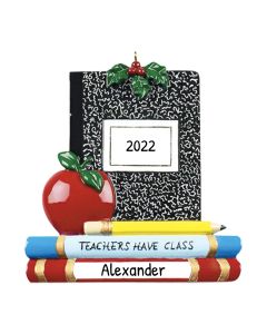 Personalized Notebook Teachers Have Classes Ornament 