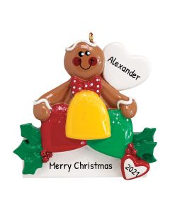 Personalized Gingerbread & Gum Ornament 