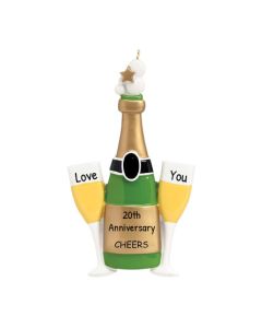 Personalized Bottle Champagne Toast Ornament 