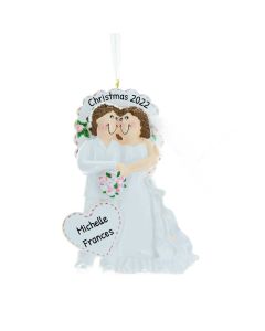Personalized to Have and Hold Christmas Tree Ornament Female 