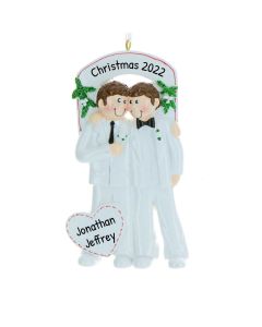 Personalized to Have and Hold Christmas Tree Ornament Male 
