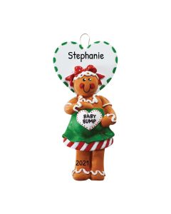 Personalized Gingerbread Mom to Be Ornament