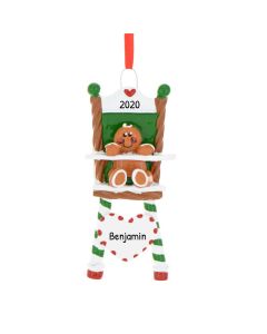 Personalized Gingerbread High Chair Ornament 