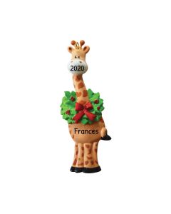 Personalized Giraffe Christmas Ornament