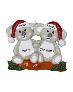 Personalized Koala Couple Christmas Tree Ornament