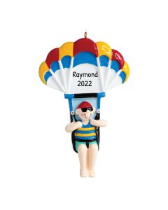 Personalized Parasailing Ornament Male
