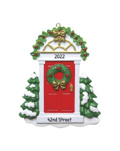 Personalized Red Door Ornament