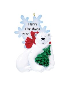 Personalized Sweet Polar Bear Ornament