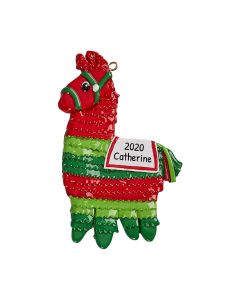 Personalized Llama Christmas Tree Ornament
