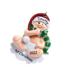 Personalized Christmas Baby Tree Ornament