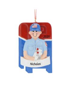 Personalized Mail Man Christmas Tree Ornament