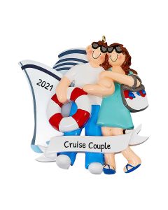 Personalized Cruise Couple Christmas Tree Ornament