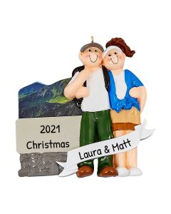 Personalized Love Mountain Christmas Tree Ornament