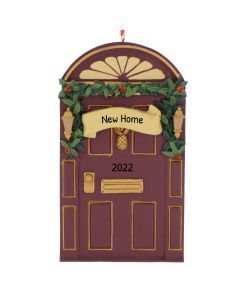 Personalized Elegant Brown Door Christmas Tree Ornament Brown 