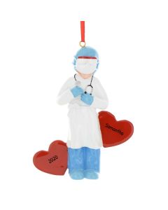 Personalized PPE Nurse Christmas Tree Ornament